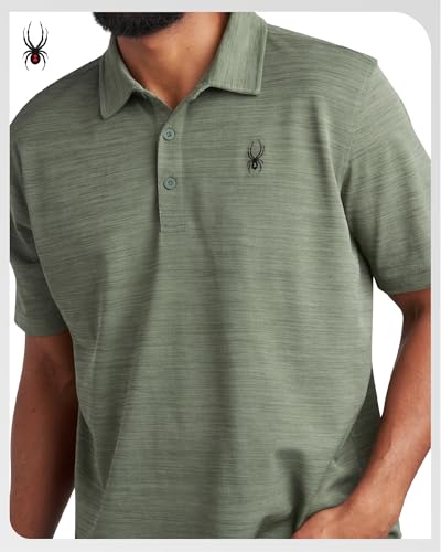 Spyder Mens Polo Shirt - Moisture-Wicking Short Sleeve Athletic Performance Collared Golf Shirt for Men (S-XL)3
