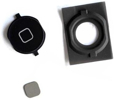 BISLINKS®Replacement For iPhone 4S 4GS Home Button with Spacer Black + PhoneLinks Mobile Cleaning Cloth by Phone Links