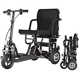 Folding Electric Mobility Scooter, 3 Wheel Foldable Lightweight Portable Scooters for...