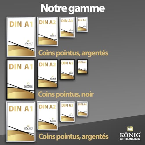 Cadre interchangeable A2 à coins arrondis pour affiche de salon ou bureau - 7