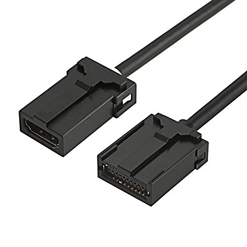 Cablecreation Hdmi Type E Male To Type A Female Extension Video Audio Cable Automotive Connection System Grade Connector For Hyundai H1 Car 3.3Ft Black #TOP1