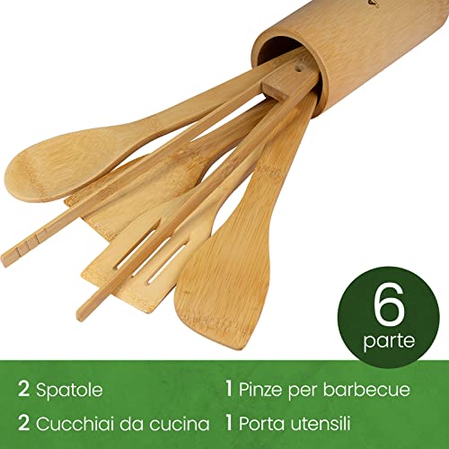 ARTECSIS Set di 5 Utensili da Cucina + Pentola