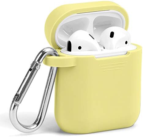 AirPods Case, GMYLE Silicone Protective Shockproof Wireless Charging Airpods Earbuds Case Cover Skin with Keychain accessory kit Set Compatible for Apple AirPods 1 & 2 2016-2019  Navy Blue