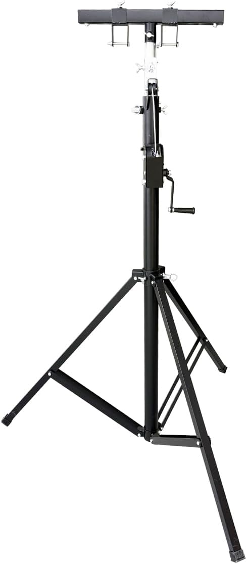INTBUYING DJ Lighting Truss Stand, Portable Lighting Crank Stand, Adjustable Height 5.9-13FT, 80kg/176lb Capacity for DJ Lighting Bands Stages, Bar, Banquet, Party