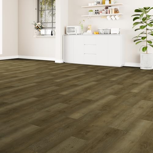 FlorExp Peel and Stick Vinyl Plank Flooring,Taupe Timber,54 Sq.Ft by FLOREXP - Used condition - Image 3