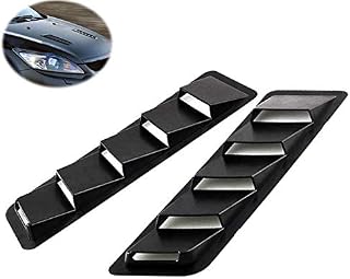 EIGIIS Car Hood Vent Scoop Kit Universal Cold Air Flow Intake Fitment Louvers