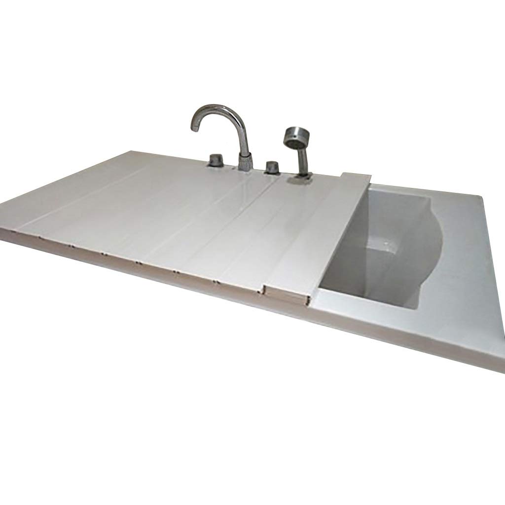Evita el agua fría con la cubierta aislante para bañera de PVC blanco