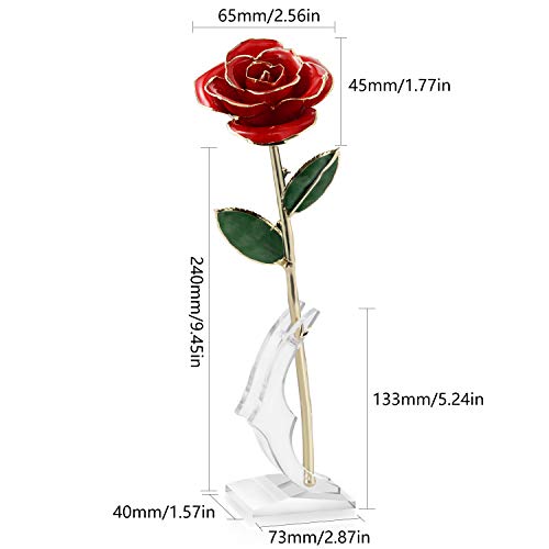 Gomyhom Rozencadeau voor vrouwen, opvallende cadeaus voor vrouwen/vriendin/moeder/oma, gouden 24 karaats roos met tekst… - Afbeelding 6