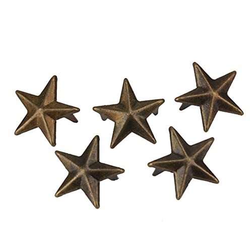200 Pcs Metal Decorative Rivets Five-Pointed Star Rivet Tack 15Mm Bronze Color For Diy Leather-Craft #TOP1