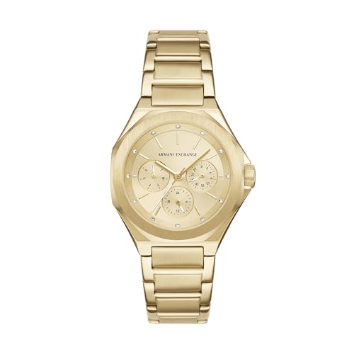Armani Exchange A|X Multifunction Gold Stainless Steel Watch for Women
