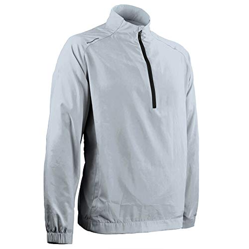 Sun Mountain Brushed Solo Long Sleeve Golf Pullover Silver X-Large