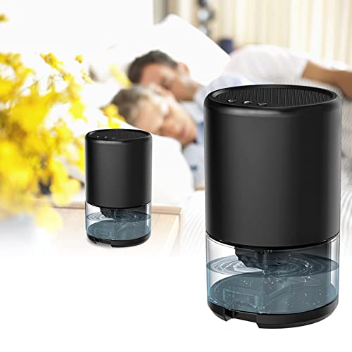 ZHIMINE Déshumidificateurs pour la maison humide – Déshumidificateur purificateur d'air 1000 ml avec réservoir transparent, petit déshumidificateur silencieux pour salle de bain, armoire, placard,
