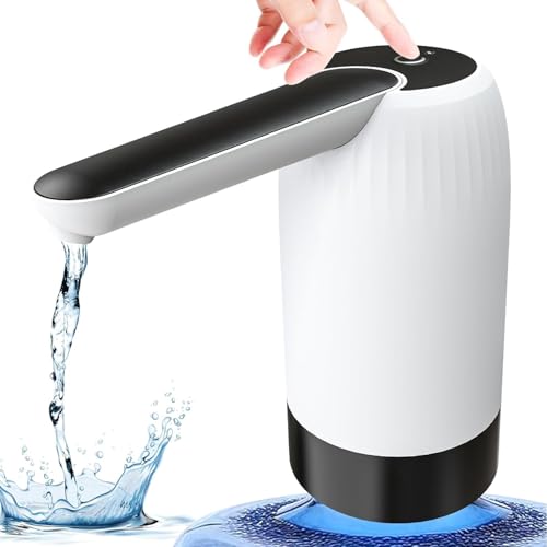 Image of IONIX Electric Water Dispenser Pump for 20 Litre Bottle | USB Rechargeable Portable Water Pump for Home, Office, Camping | Automatic Bottle Pump with Removable Spout