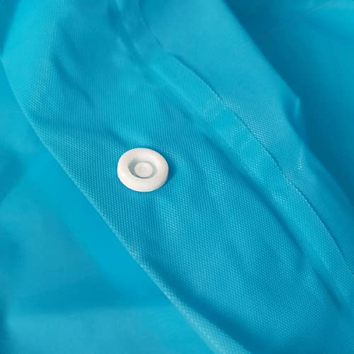 Capa de Chuva em EVA Longa Infantil Menino e Menina Com Capuz Ajustável Cobre Toda a Cabeça (Azul)