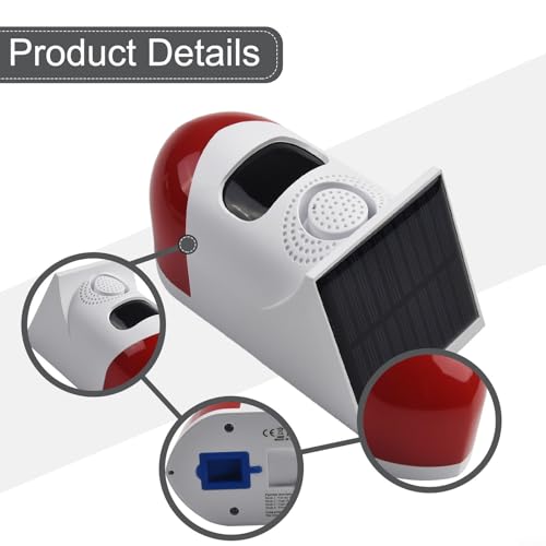 Lampe solaire de sécurité pour jardin et ferme avec alarme et télécommande