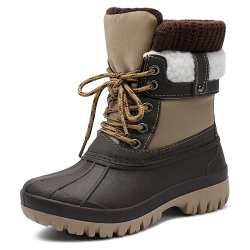 Best Warm Snow Boots for Kids: Top Picks for Winter Fun 12 Berhood Boys Girls Winter Snow Boots Water Resistant Anti-slip Warm Lining Shoes (Little Kid/Big Kid) Brown Szie 1