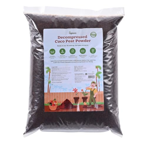 Image of Ugaoo Cocopeat Powder for Plants 5 Kg | Premium Low EC Coconut Coir Soil Conditioner | Ready to Use Growing Medium for Seed Germination, Potting Mix, Hydroponics, Indoor Plants, Kitchen