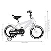 DAOHHFO Vélo enfant 14" avec roues stabilisatrices, vélo pour garçon et fille à partir de 3 à 6 ans, siège et accoudoirs réglables, double système de freinage, pour les conducteurs de 100 à 115 cm #1