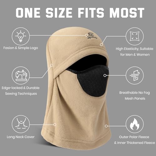 Ski Mask Balaclava - Winter Thick Breathable Balaclava Women Ski Mask for Men Women Ski Face Mask Windproof - Image 3