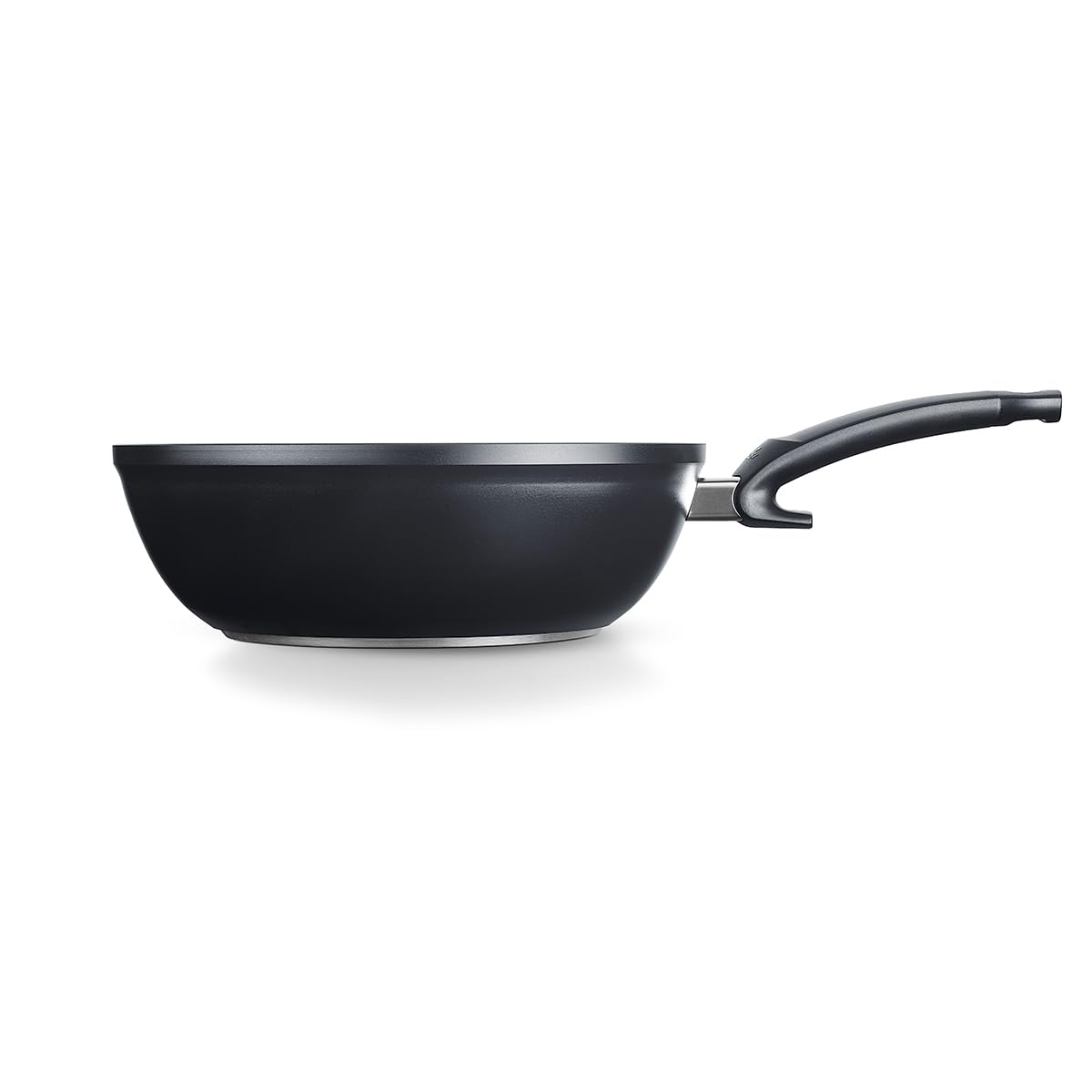 Fissler Ceratal Orbit Black/Aluminium-Wok (Ø 30 cm, 5,2 L) große Keramik-Bratpfanne beschichtet antihaftend, hoher Rand, Made in Germany – Induktion