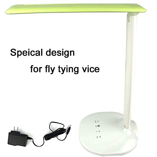 Aventik - Lámpara de escritorio plegable con luz LED para atar, luz natural, sana, sin parpadeo, cómodo atar moscas más pequeñas, 3 modelos de iluminación, 5 niveles de brillo