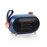 Portable Space Heater, Mini Electric Space Heater, PTC Fast Heating Ceramic with Tip-Over and Overheat Protection, 3 Operating Modes, Space Heaters for Office, Bedroom and Indoor Use (Blue)