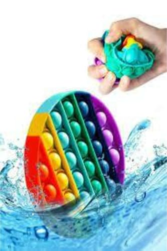 Toys Pop-It Popit Buble Fidget Gökkuşağı Popit Stres Oyuncağı Renkli Duygusal Yuvarlak