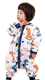 Chilsuessy Baby Ganzjahres Schlafsack mit Füßen 1.5 Tog Kinder Schlafsäcke für Säugling Kleinkind Kinder Schlafsack mit Beinen Ganzjährig Schlafsack, Dinosaurier-Park, XL/Baby Höhe 115-130cm