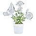 OYSIR 3 Pack Plant Waterer Self Watering Globes,Bird Shape Hand Blown Transparent Mini Durable Clear Glass Aqua Bulbs