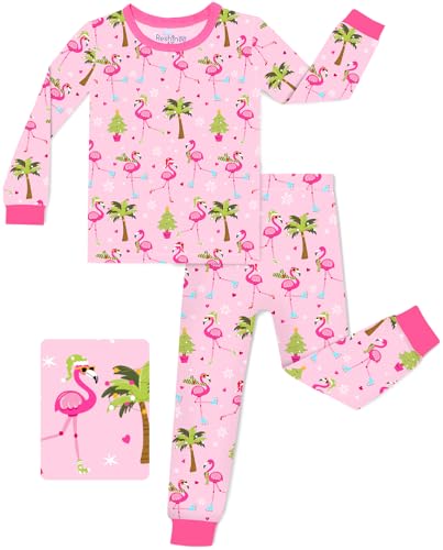 babee Reshinee Bamboo Viscose Toddler Girls Kids Pajamas Merry Mingo Pjs Long Sleeve Snug fit 3-4T...