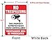 (4 Pack) Video Surveillance Signs, No Trespassing Violators Will Be Prosecuted Metal Reflective Warning Sign, 10 x 7 Inches0.40 Aluminum Indoor Or Outdoor Use for Home Business CCTV Security Camera