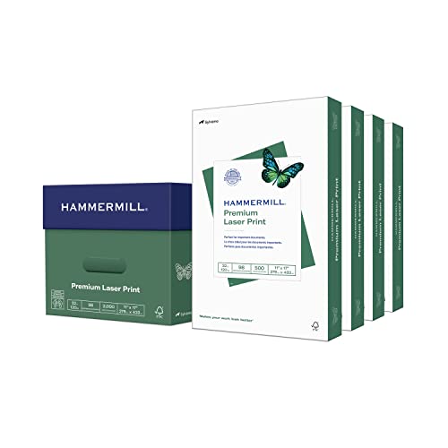 Hammermill Printer Paper, Premium Laser Print 32 lb, 11 x 17-4 Ream (2,000 Sheets) - 98 Bright, Made in the USA, 104653C - image 1