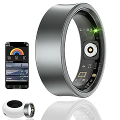 HPLSZCN Smart Ring, Fitness Tracker with Heart Rate, Blood Oxygen,Stress, Sleep Tracker, Step Tracker, 10ATM Waterproof, Compatible with iPhone and Android (Grigio, 7)
