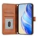 Kukoufey Compatible with Oppo Reno 15 Pro Case Cover,Compatible with Oppo Reno15 Pro 5G PLV110 Flip PU Leather Zipper Wallet Protective Cases Brown