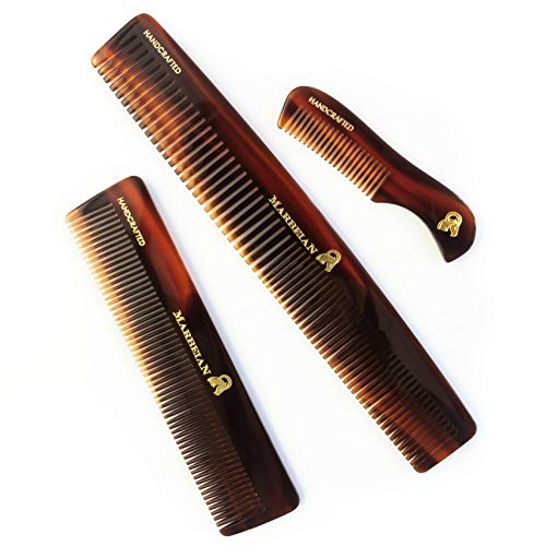 Ensemble Peigne À Moustache Et Barbe Pour Hommes, Peignes Fabriqués À La Main Destinés Aux Poils De Visage Masculin Taille
