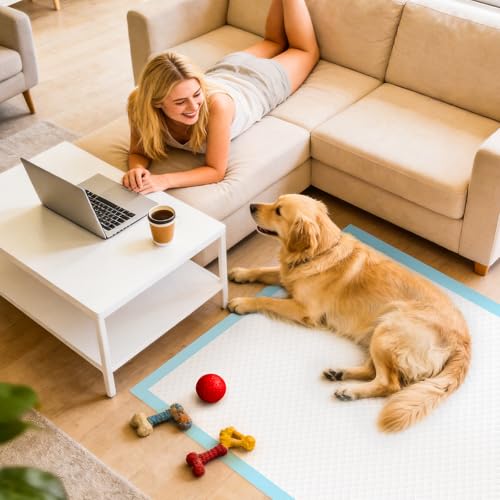 Image of 100 Count Puppy Pads- 30 inchx36 inch, Extra Large Pee Pads for Dogs | Leak-Proof & Super Absorbent Dog Training Pads, XXL Disposable Pet Piddle Pad and Potty Pads for Dogs, Puppies, Doggie