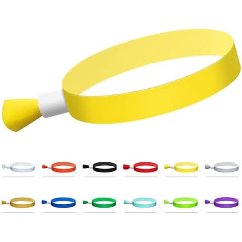 Green-Power America 100 Pcs Cloth Event Wristbands, Event Wristbands, Colored Wrist Bands for Events, for Lightweight Concert Wrist Strap for Activities, Party Bracelets for Events (Color : Yellow) Cover