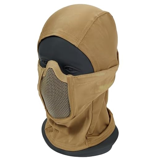 OneTigris Cagoule/Masque/Balaclava Tactique Militaire De Protection Complet pour Airsoft Cyclisme Moto (Khaki)