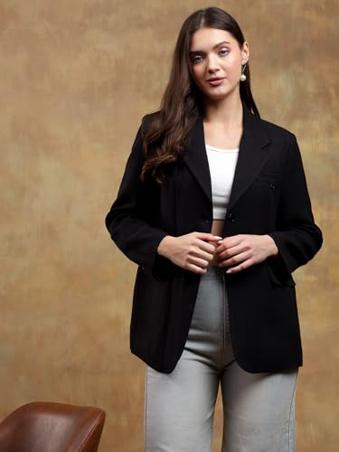 Image of KOTTY Womens Cotton Blend Standard Length Elegant Style Coat - Classic Style with Modern Detailing