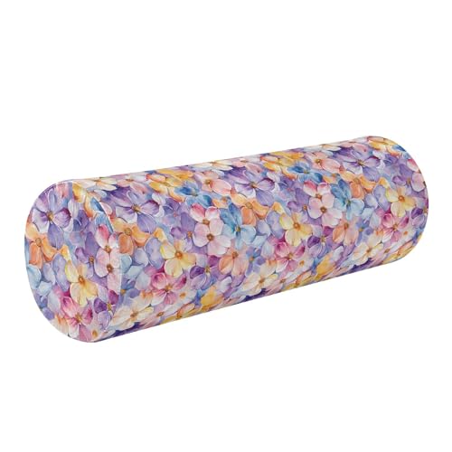 Traversin rond pour le cou - Housse de coussin décorative ronde - Coussin cylindrique de soutien lombaire pour canapé, Pacifique britannique, beauté d'été