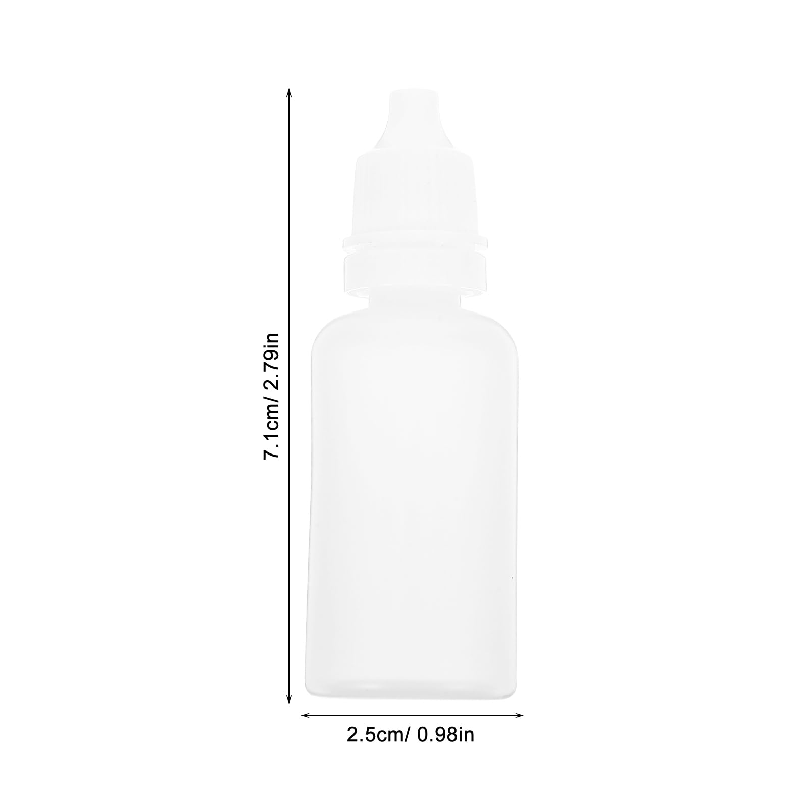 100 Stück Kleine Tropfflaschen 20ml Pe, Weiß, mit Schraubverschluss