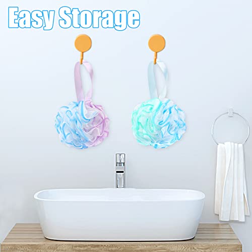 Midelong Bath Sponge Shower Loofahs Soft Mesh Poufs Body Wash Scrubber Bath Ball Exfoliating Loofahs Sponge Colorful 60G For Women And Men, Pack Of 2 #TOP3