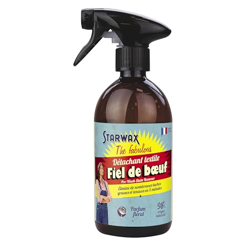 STARWAX THE FABULOUS - Spray Détachant Textile au Fiel de Bœuf prêt à l'emploi - 500ml - Elimine les Taches Tenaces (sang, vin, graisse) - 98% d'Origine Naturelle - Fabrication Française