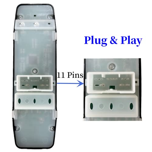 Power Window Master Switch Compatible with Jeep Grand Cherokee Dodge Durango 2016 2017 2018 2019 2020 2021 Replace OE# 68289802AB Front Left Driver Side - Thumbnail 2