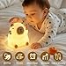 NesveCit Capybara Night Light for Kids, Capybara Squishy Lamp, 3 Level Dimmable Nursery Nightlight with Timer, Rechargeable Cute Animal Night Light for Baby, Bedroom Decor, Holiday Gift for Girls Boys