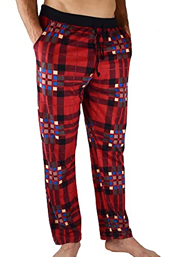 Pantalon pyjama homme en flanelle très fin et chaud, motif à carreaux imprimés., P16, M Cover
