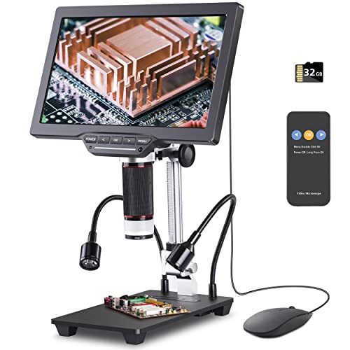 Digital Microscope,10.1Microscope With Adjustable Display Bracket, Koolertron1600X Usb Coin Microscope Camera With Uv Filter Hd Mirror,Mouse And Remote Control,Support App Control For Adult Kids Coins #TOP9