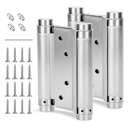 Ecofocet 1 Paire (2pcs) Charnière Porte Lourde, Charnières À Ressort en Acier Inox, Charnières de Porte de Saloon, Charnière de Porte Battante pour Saloon...