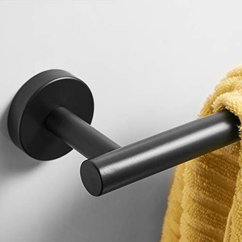WOMAO Matt BlackTowel Bar, Wall Mounted Bathroom Hand Towel Rail Kitchen Towel Holder small Towel hanger Simple design with length 30cm 304 SUS Stainless Steel