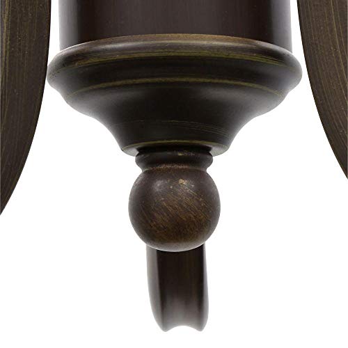 Hampton Bay Somerset 3-Light Bronze Chandelier With Bell Shaped Frosted Glass Shades #TOP5